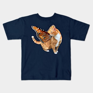 Queen Ginger Tabby Flitter Kitty Kids T-Shirt